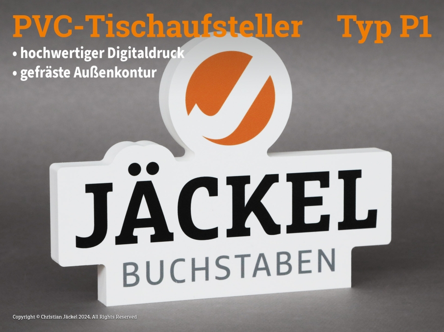 PVC-Tischaufsteller Typ 1