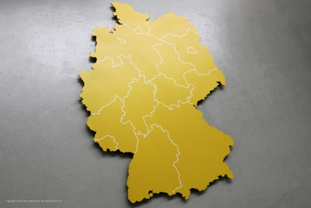 3D-Deutschlandkarte für die Wand.
