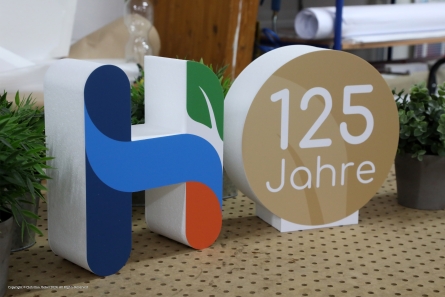 3D-Jubiläums-Aufsteller für die Stadt Herten.